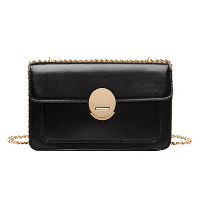 

Solid Color Shoulder Messenger Handbags Leather Women Chain Crossbody Bags