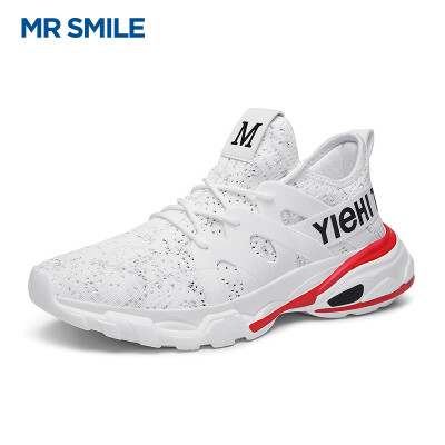 

Mr Smile MR SMILE ins Korean version of the trend of wild sports casual running net red men white shoes white 39