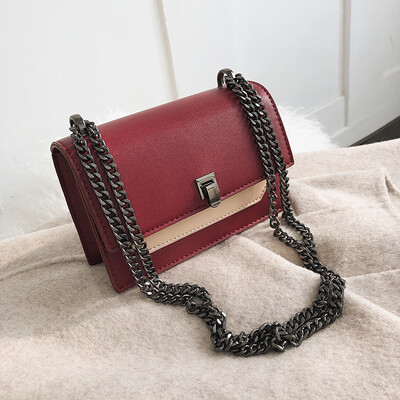 

Qiao Bani 2019 new Korean fashion Dongdaemun hit color wild small square bag shoulder diagonal trend female bag