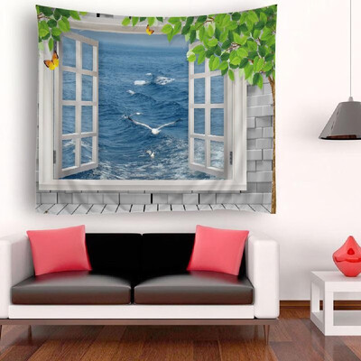 

Tapestry Wall Hanging Scenery Tapestries Seaside Sunset Forest Tapestry Wall Decoration for Bedroom Living Room Dorm 512"X591