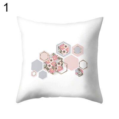 

Romantic Flower Print Pillow Case Waist Throw Cushion Cover Office Home Decor