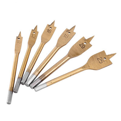 

Greensen 6pcs High-carbon Steel Spade Paddle Bits WoodWorking Flat Drilling Boring Tools 10-25MM
