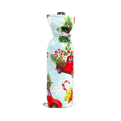 

〖Follure〗Family Santas wine Bottle Cover Bag Christmas Decoration