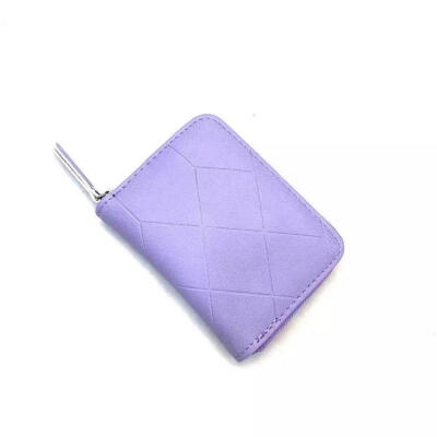 

Fashion Portable Small Rhombic Pattern PU Leather Zipper Card Pocket Holder Wallet Purse Pouch Bag For Women