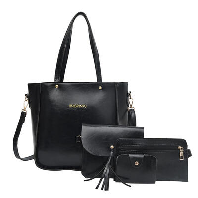 

4pcsset Shoulder Purse Handbags Leather Women Card Holder Satchel Bags