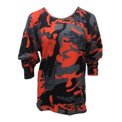 

Autumn Women V-neck Long-sleeved Blouse Floral Print Casual Loose Top Female Autumn Clothing