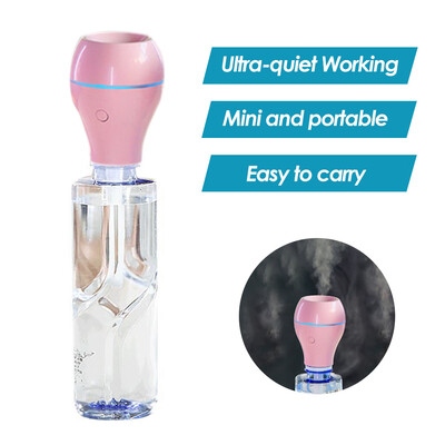 

Portable Mini Air Humidifier Water Bottle Caps Humidifier Mist Maker for Car Home Office