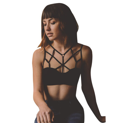 

Toponeto Womens Hollow Cross Strappy Bra Tank Tops Bustier Vest Crop Top Bralette Blouse
