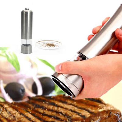 

Electric Spice Salt Pepper Mill Grinder Stainless Steel Muller Home Tools