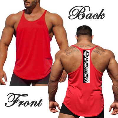 

SUNSIOM Men Gym Muscle Shirt Tank Top Sport Bodybuilding Stringer Fitness Athletic Vest