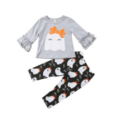 

US Casual Toddler Baby Girl Clothes Top T-shirt Pants Trousers Halloween Outfit