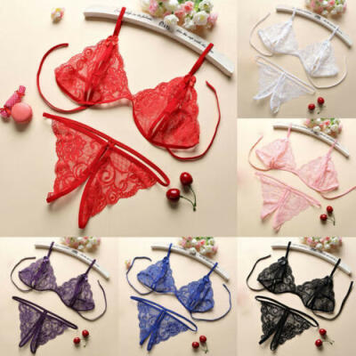 

Womens Lingerie Babydoll Underwear Sleepwear Nightwear Bra Set G-string Panties