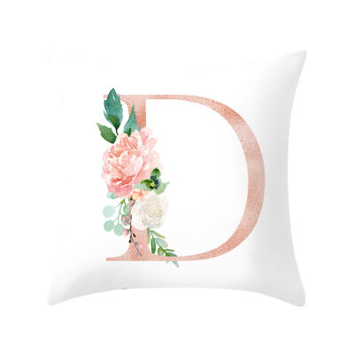 

Siaonvr Letter Pillow Alphabet Cushion Cover for Sofa Home Decoration Flower Pillowcase