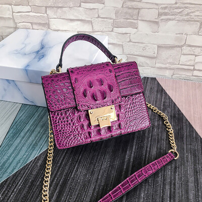 

Tailored Fashion Women Vintage Alligator Leather Crossbody Bags Messenger Bags Handle bag