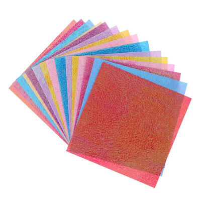 

20pcsset Square Origami Papers Shining Folding Solid Papers for DIY Craft