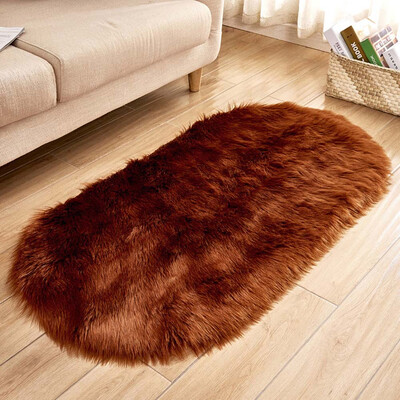 

Faux Sheepskin Fur Area Rugs Soft Fluffy Wool Carpet Bedroom Living Room Mat New
