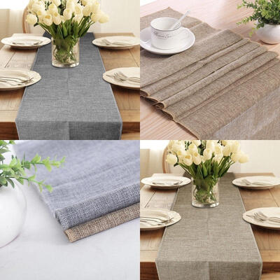 

Rectangle Burlap Tablecloth Table Cover For Wedding Party Decoration