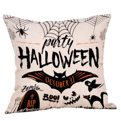 

Happy Halloween Pillows Cover Fall Decor Pillow Case Sofa Throw Cushion Cover