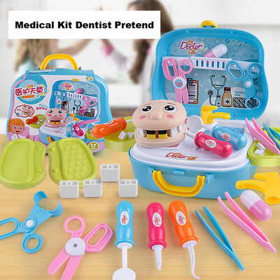

Siaonvr 17PCS Medical Kit Doctor Nurse Dentist Pretend Roles Play Toy Set Kids Game Gift