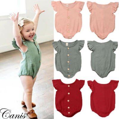 

Fashion Newborn Baby Kid Girls Infant Romper Jumpsuit Bodysuit Cotton Outfit Set