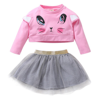 

Newborn Kids Baby Boy Girl T-shirt TopsSkirt 2-Piece Pajama Outfits Set Clothes