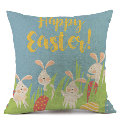 

〖Follure〗Easter Sofa Bed Home Decoration Festival Pillow Case Cushion Cover
