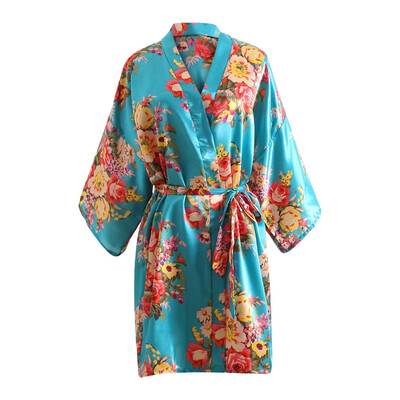 

Toponeto Women Sexy Print Blossom Kimono Dressing Gown Bath Robe Lingerie Nightdress