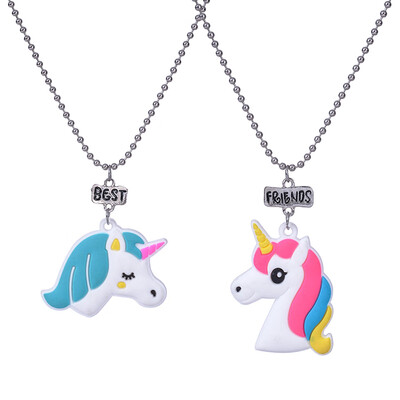 

Set Mythical Magical Unicorn Charm Best Friends Pendant Necklace Gifts