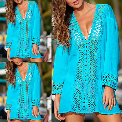 

Womens Lace Crochet Bikini Cover Up Swimwear Bathing Suit Beach Dress Tops