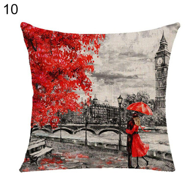 

Striped Seashell Tower Flower Pillow Case Cushion Cover Sofa Bed Car Cafe Decor