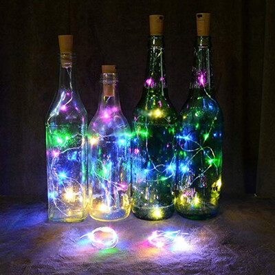 

Gobestart 2M 20LED Solar Cork Wine Bottle Stopper Copper Wire String Lights Fairy Lamps