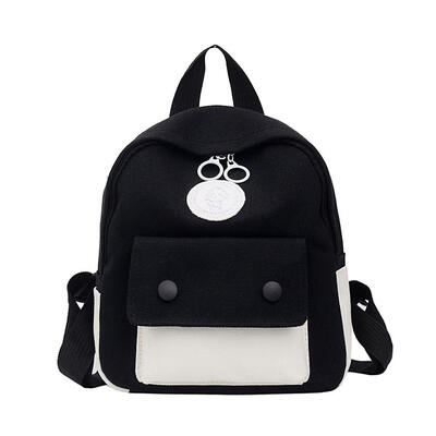 

Cute Animal Printed Button Backpack Women Girls Contrast Color Knapsack