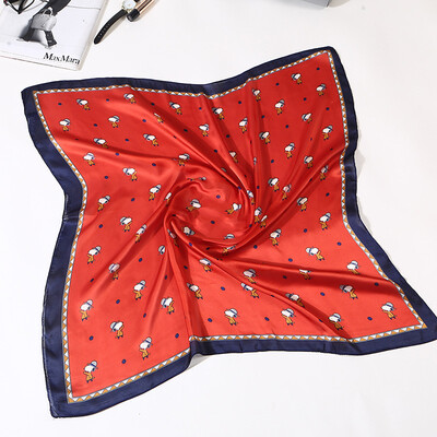 

Fashion Square Silk Satin Scarf Mountain Stripe Professional Small Square Towel Gifts Korean version of the wild FJ063