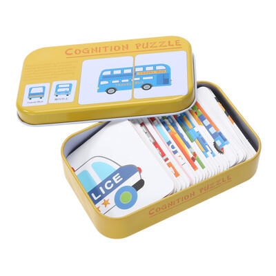 

Babys Kids Child Iron Box Cards Matching Game Preschool Educational Toy