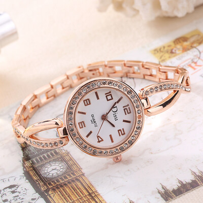 

Korean fashion ladies bracelet watch hot-set diamonds English table