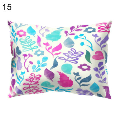 

Flower Plane Coffee Fruit Circle Pillow Case Cushion Cover Sofa Bed Car Decor