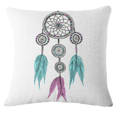 

〖Follure〗Dream Catcher Cotton Linen Cushion Cover Pillow Case Home Sofa Bed Car Decor A