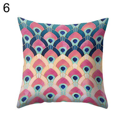 

Elephant Colorful Geometric Pillow Case Waist Throw Cushion Cover Home Decor