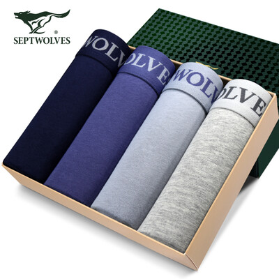 

Seven wolves underwear mens underwear cotton ammonia fashion comfortable Mingjiao boxer briefs 4 loaded 97771 fashion net color section