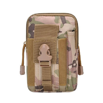 

Army Green Portable Outdoor Tactical Pocket Bag Mobile Phone Waist Bag Wearing Belt Running Multi-functional Bag for Camping Hikin