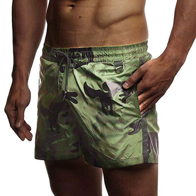 

Gobestart Mens Sports Camouflage Jogging Elasticated Beach Waist Shorts Pants Trousers
