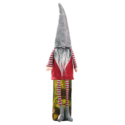 

Siaonvr Christmas Champagne Bottle Cover Dress Up Decoration Christmas Faceless Doll Han