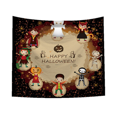 

Toponeto Sugar Skull Tapestry Halloween Trick Treat Horror Ghost Wall Hanging Home Decor