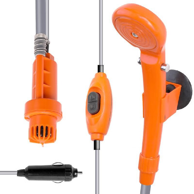 

Car Washer DC 12V Camping Shower Portable Car Shower Washer Set Electric Pump Outdoor Hiking Camping Travel Pet Dog Man Woman