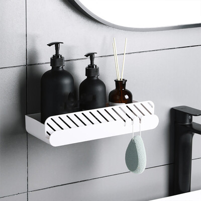 

Gobestart Traceless Plastic Corner Storage Rack Bathroom Kitchen Organizer Shower Shelf