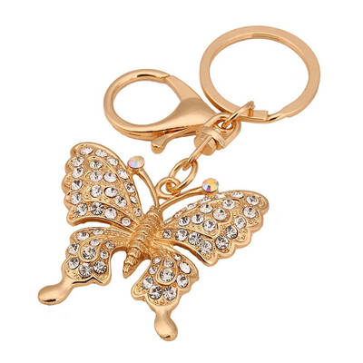 

Butterfly Rhinestone Key Ring Handbag Wallet Pendant Car Ornament Keychain Birthday Gifts Key Chain