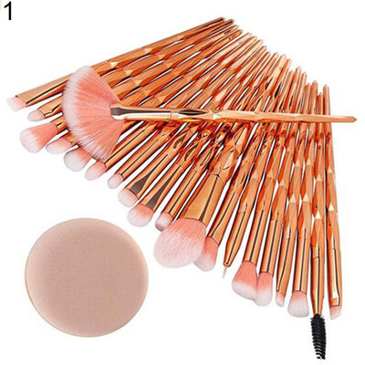 

20Pcs Color Block Makeup Brushes Loose Powder Blush Foundation Cosmetics Tools