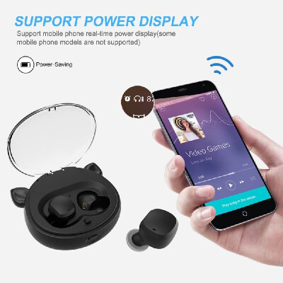 

TWS Earbuds Bluetooth 50 Ture Wireless Headset Music Earphones Cute Colorful Mini Headphones with Charging Box Noise Reduction