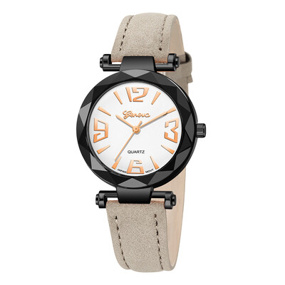 

Geneva Fashion Womens Casual Quartz Leather Watch Analog Wrist Watch Valentine Gift Crystal Designer Ladies Clock Dropship 533