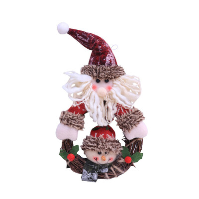 

Toponeto Christmas Wreath For Xmas Party Door Wall Hanging Garland Doll Decoration
